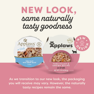 Applaws Natural Tuna Fillet with Shrimp in Broth Can Cat Food