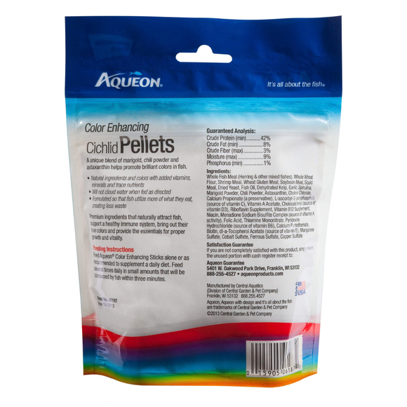 Aqueon Cichlid Food Color Enhancing Fish Food (4.5 oz) - Fish Food 2