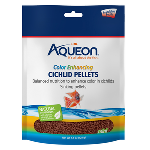 Aqueon Cichlid Food Color Enhancing Fish Food (4.5 oz) - Fish Food 1
