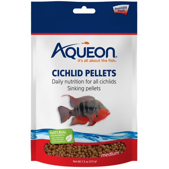 Aqueon Cichlid Pellets Fish Food - Medium / 7.5 oz - Fish Food 2