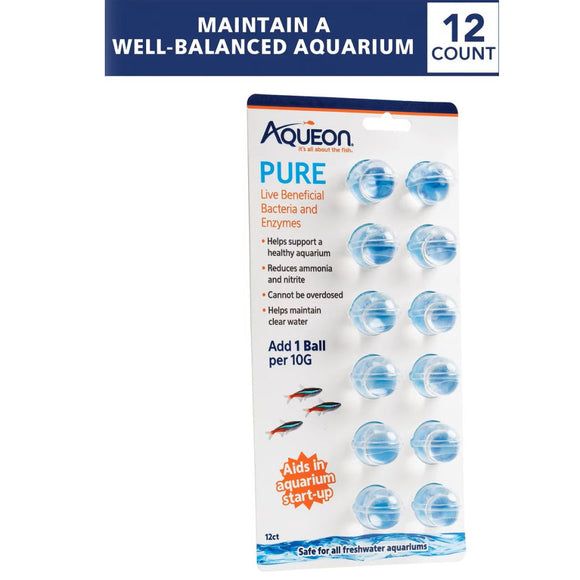 Aqueon PURE Live Beneficial Bacteria and Enzymes - 12 CT - Aquarium Water Treatments 4