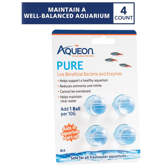 Aqueon PURE Live Beneficial Bacteria and Enzymes - 4 CT - Aquarium Water Treatments 3