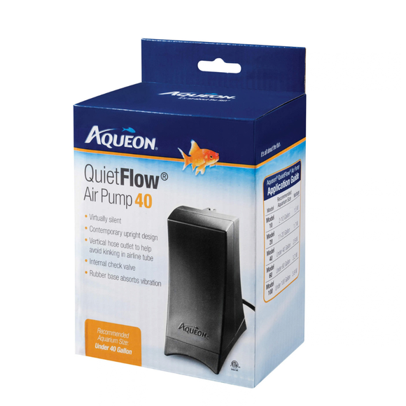 Aqueon QuietFlow Air Pump - 40 (under 40 gallons) - Aquarium & Pond Tubings 7