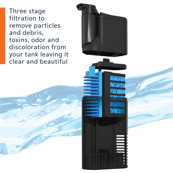 Aqueon QuietFlow Internal Power Filter Model - Aquarium Filters 2