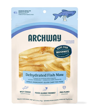 Archway Single Ingredient Silver Carp Fish Maw Natural Dog Chew Treat 2.5-oz - Dog Treats 1