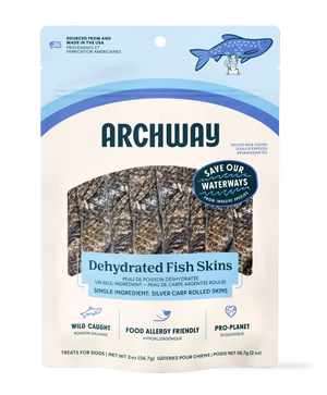 Archway Single Ingredient Silver Carp Rolled Skin Natural Dog Chew Treat 2-oz - Dog Treats 1