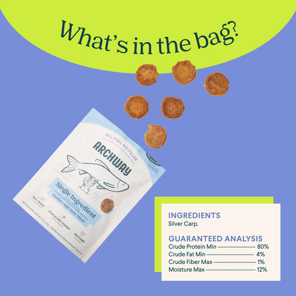 Archway Single Ingredient Sustainable Fish Dehydrated Dog Treats, 2.5-oz Dog Treats.