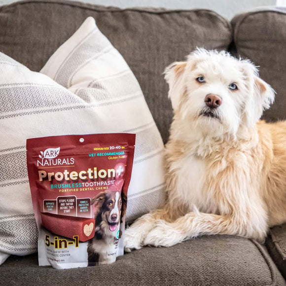 Ark Naturals 5-in-1 Protection  Brushless Toothpaste Dental Chews for Medium Breed Dogs