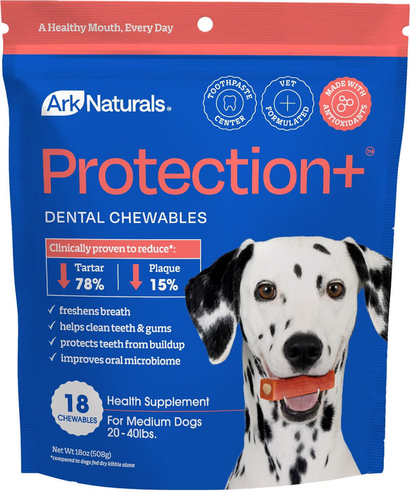 Ark Naturals 5-in-1 Protection Brushless Toothpaste Dental Chews for Medium Breed Dogs 18-oz - Dog Dental Chews &