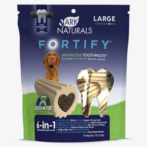 Ark Naturals 6-in-1 Fortify Brushless Toothpaste Calcium Plus Omegas Support Chews for Large Dogs (18 oz)