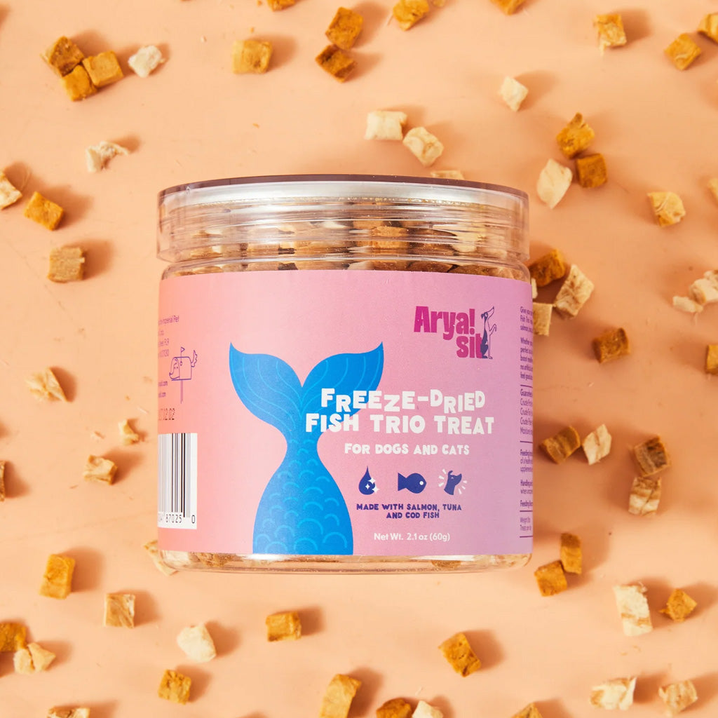 Freeze-Dried Fish Trio Treats for Dogs & Cats by Arya Sit