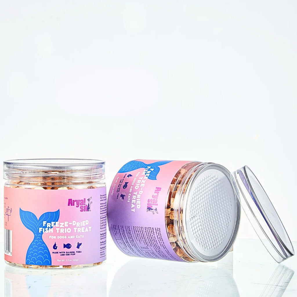 Freeze-Dried Fish Trio Treats for Dogs & Cats by Arya Sit