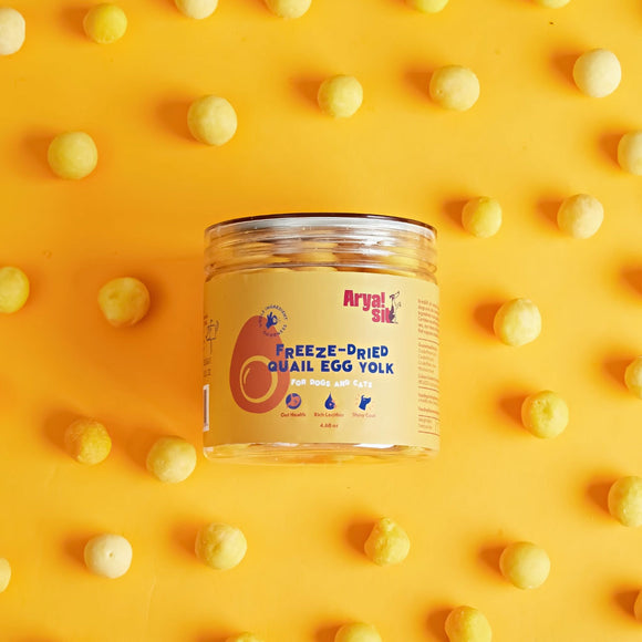 Arya Sit Freeze-Dried Treats Quail Egg Yolk for Dogs & Cats