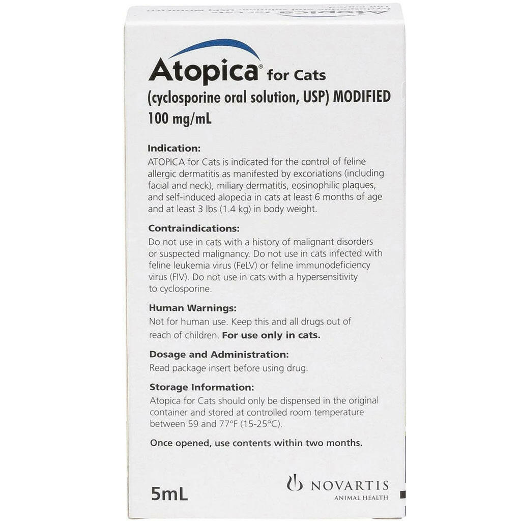 Atopica Cyclosporine 5ml Oral Solution for Cats | Hardypaw