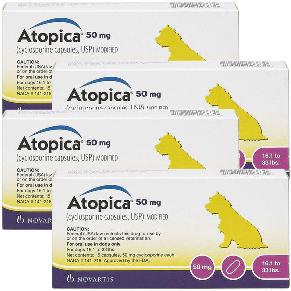 Atopica for Dogs 50mg 60 capsules