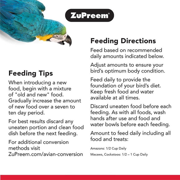 Zupreem Smart Selects Food for Large Birds, 4-lb