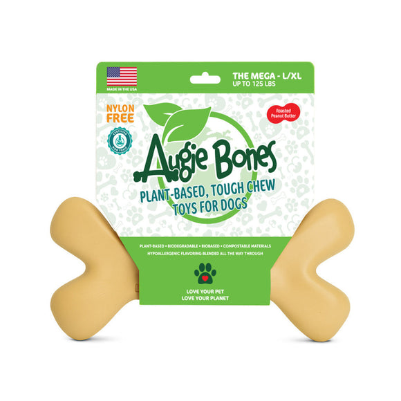 Augie Bones Plant Based Tough Dog Chew Toy - Roasted Peanut Butter / Mega (Upto 125 lbs) - Dog Chew Toy 15