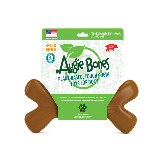 Augie Bones Plant Based Tough Dog Chew Toy - Smokey Becon / Mighty (30 to 90 lbs) - Dog Chew Toy 13