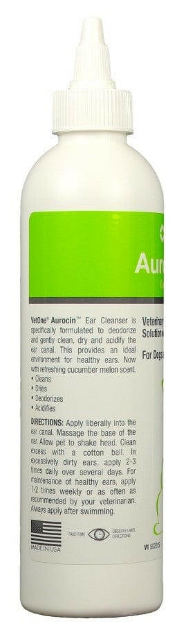 Aurocin CM Ear Cleanser Cucumber Melon Scent (8 oz) - Dog Ear Care 2