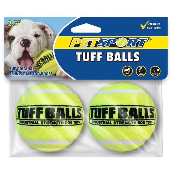 Petsport USA Tuff Balls Dog Toy Green, 2.5", 2-pack
