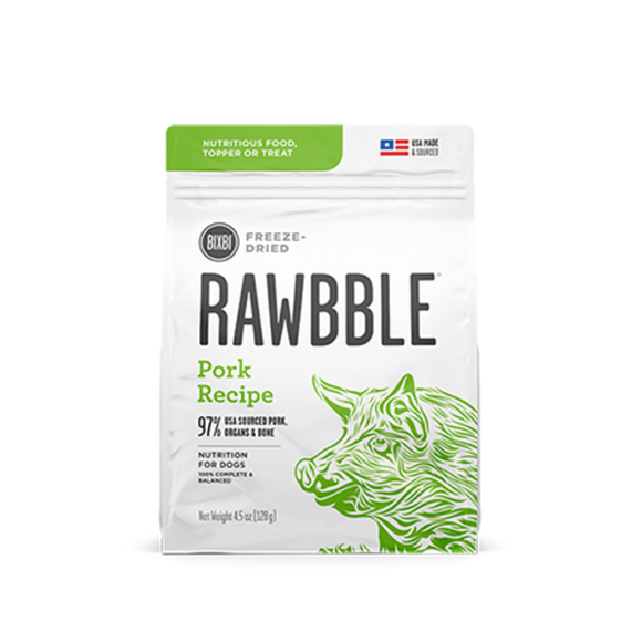Bixbi Rawbble Freeze Dried Pork Dog Food