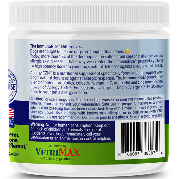 VETRIMAX Allergy CZN Bacon Flavored Supplement for Dogs, 120 count