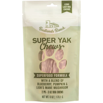 Badlands Ranch Superchew Superfood Formula Dog Chews, Medium, 3-oz