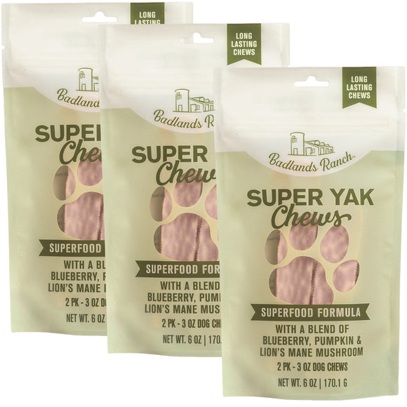 Badlands Ranch Superchew Superfood Formula Medium Dog Chews - Pack of 3