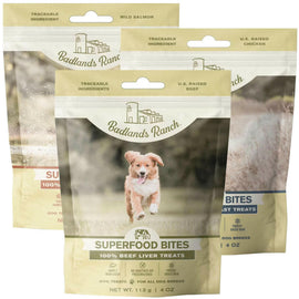 Badlands Ranch Superfood Bites Air Dried Premium Treats for Dogs, Variety Flavor Pack