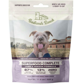 Badlands Ranch Superfood Complete Premium Air Dried Lamb & Venison Dog Food - 11.5oz