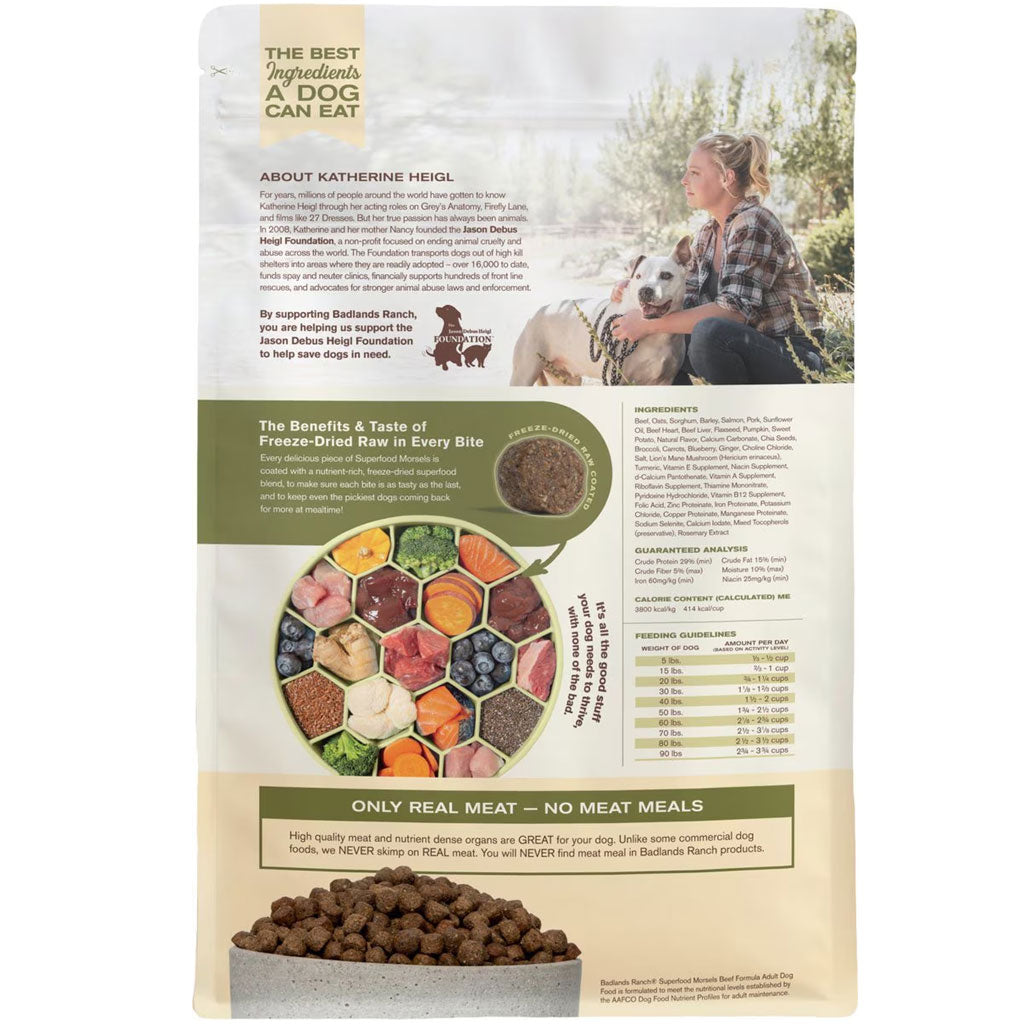Badlands Ranch Freeze-Dried Raw Coated Morsels Beef Dog Food