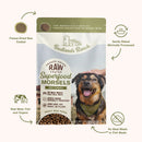 Food Features of Badlands Ranch Superfood Complete Raw Coated Morsels Beef Dog