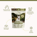 Bag of Badlands Ranch Superfood Nuggets dog food topper with text highlighting features on a white background.