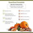 Food Features of Badlands Ranch Superfood Complete Premium Air Dried Wild Fish & Turkey Dog Food