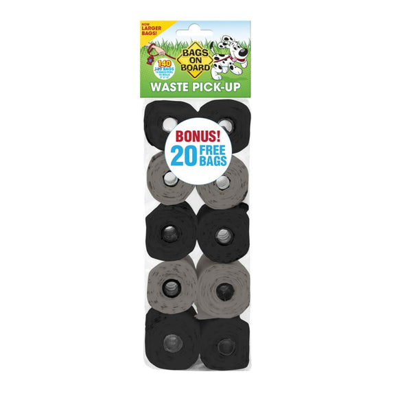 Bags on Board Waste Pick-up Bags Refill (140 ct) - Black & Grey - Pet Waste Bags 8