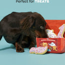 BARK Animal Squeakers Snacks Multi-Part Squeaky Plush Dog Toy- X-Small/Small