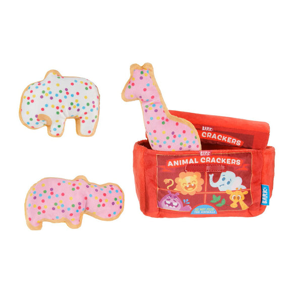 BARK Animal Squeakers Snacks Multi-Part Squeaky Plush Dog Toy- X-Small/Small
