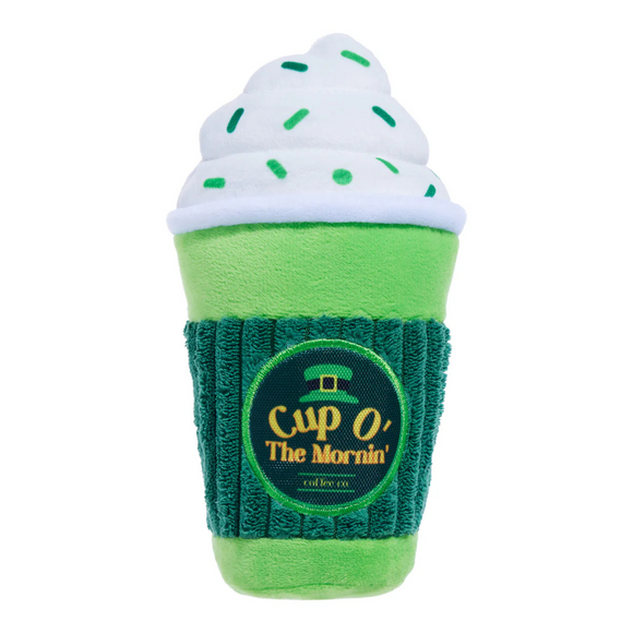 BARK Cup O’ The Mornin’ Irish Coffee St. Patrick’s Day Dog Toy - Plush Dog Toys 1