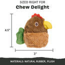 BARK Fowl Play 2-in-1 Plush Exterior with Tough Center Treat Dispensing Dog Chew Toy