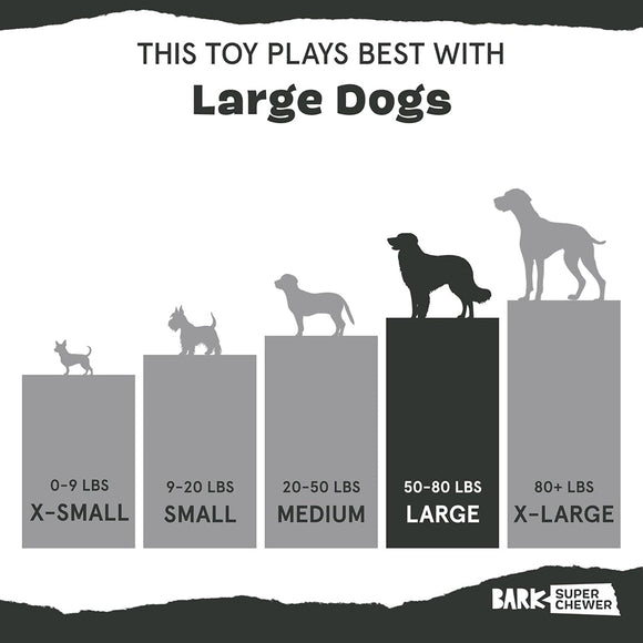 BARK Fowl Play 2-in-1 Plush Exterior with Tough Center Treat Dispensing Dog Chew Toy