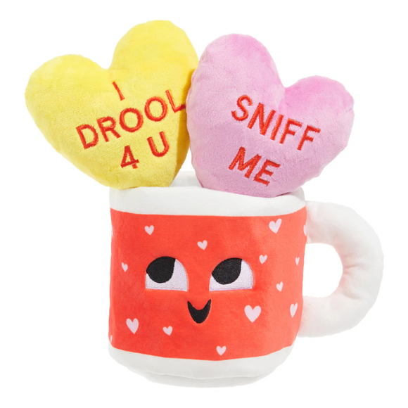 BARK Mugs n’ Kisses Squeaky Plush Dog Toy - Plush Dog Toys 1