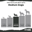 BARK Super Chewer Squeaky Meat-a-Ball Beef Scented Rip & Reveal Squeaky Tough Dog Chew Toy