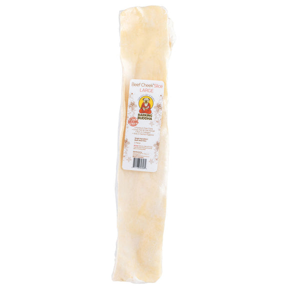 Barking Buddha Beef Cheek Original Slices Dog Chew, Large