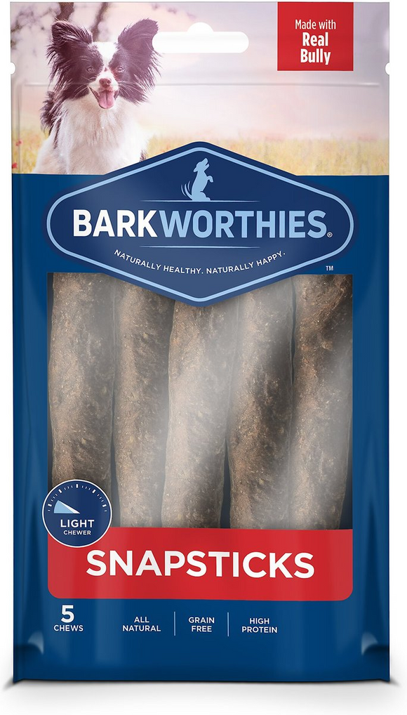 Barkworthies Bully Snapsticks 6’’ (5 chews) - Dog Treats 1