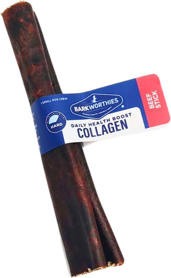 Barkworthies Collagen Beef Stick Chews for Dogs - 6’’ for Puppy/Small/Medium Dogs, 1 treat - Dog Treats 9