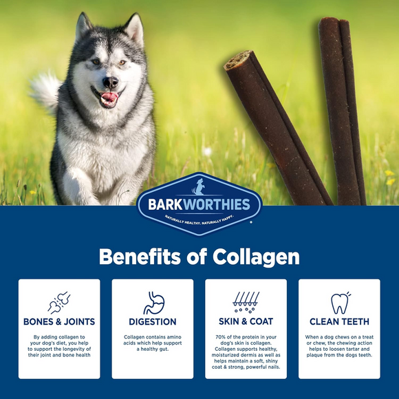 Barkworthies Collagen Beef Stick Chews for Dogs - Dog Treats 4