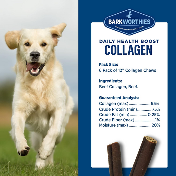 Barkworthies Collagen Beef Stick Chews for Dogs - Dog Treats 5