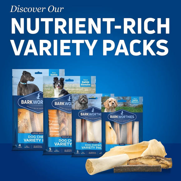 Barkworthies Medium Breed Variety Pack Dog Chews Treats for Dogs (5 chews) - Dog Treats 6