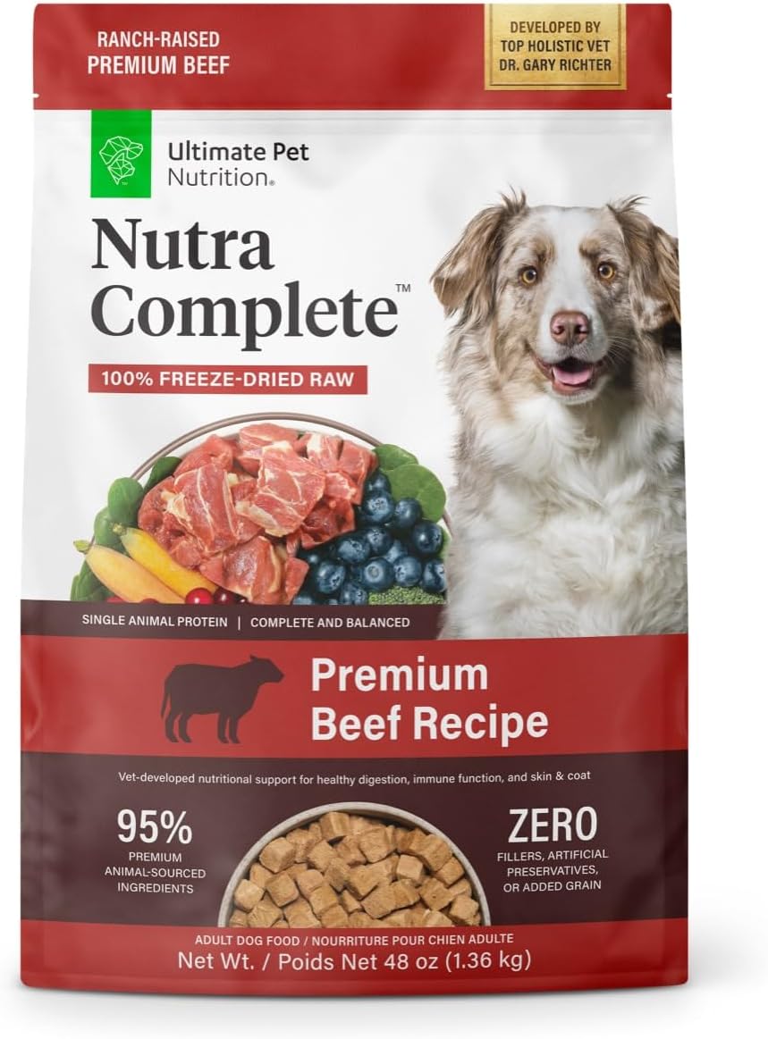 Ultimate Pet Nutrition Nutra Complete Premium Beef Freeze-Dried Raw Dog Food