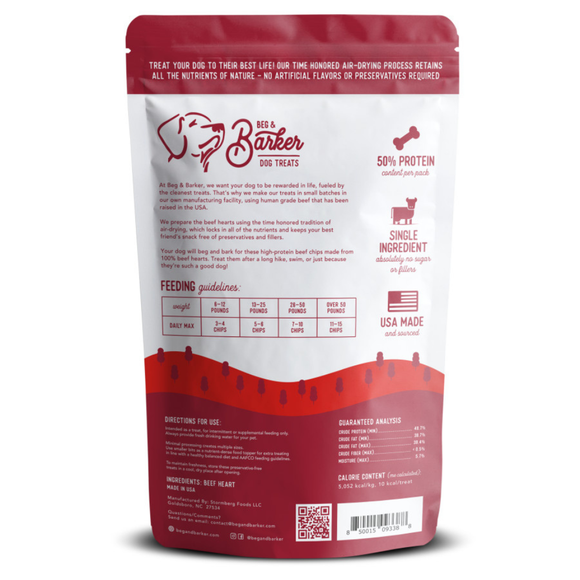Beg & Barker Beef Heart Chips Dog Treats - Dog Treats 6